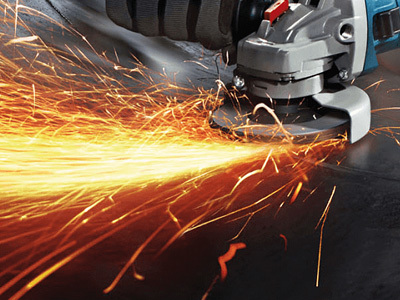 The abrasive particle size of the grinding wheel